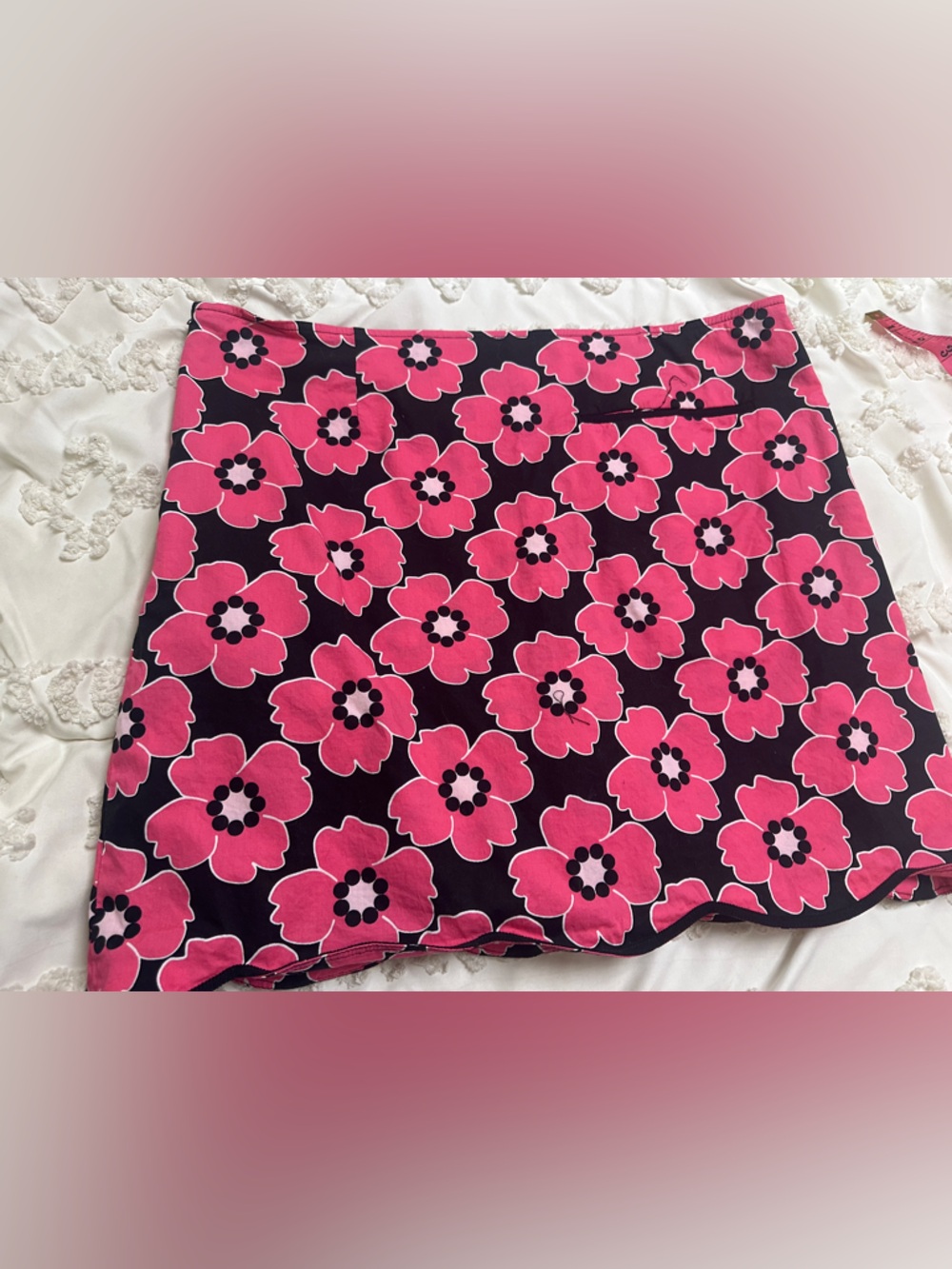 Pink Floral A-Line Mini Skirt golftini 10